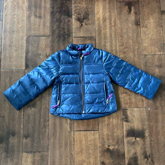 Crewcuts Other - Crewcuts Girls 3T Down Feather Puffer Jacket Coat Zip Up Navy Blue